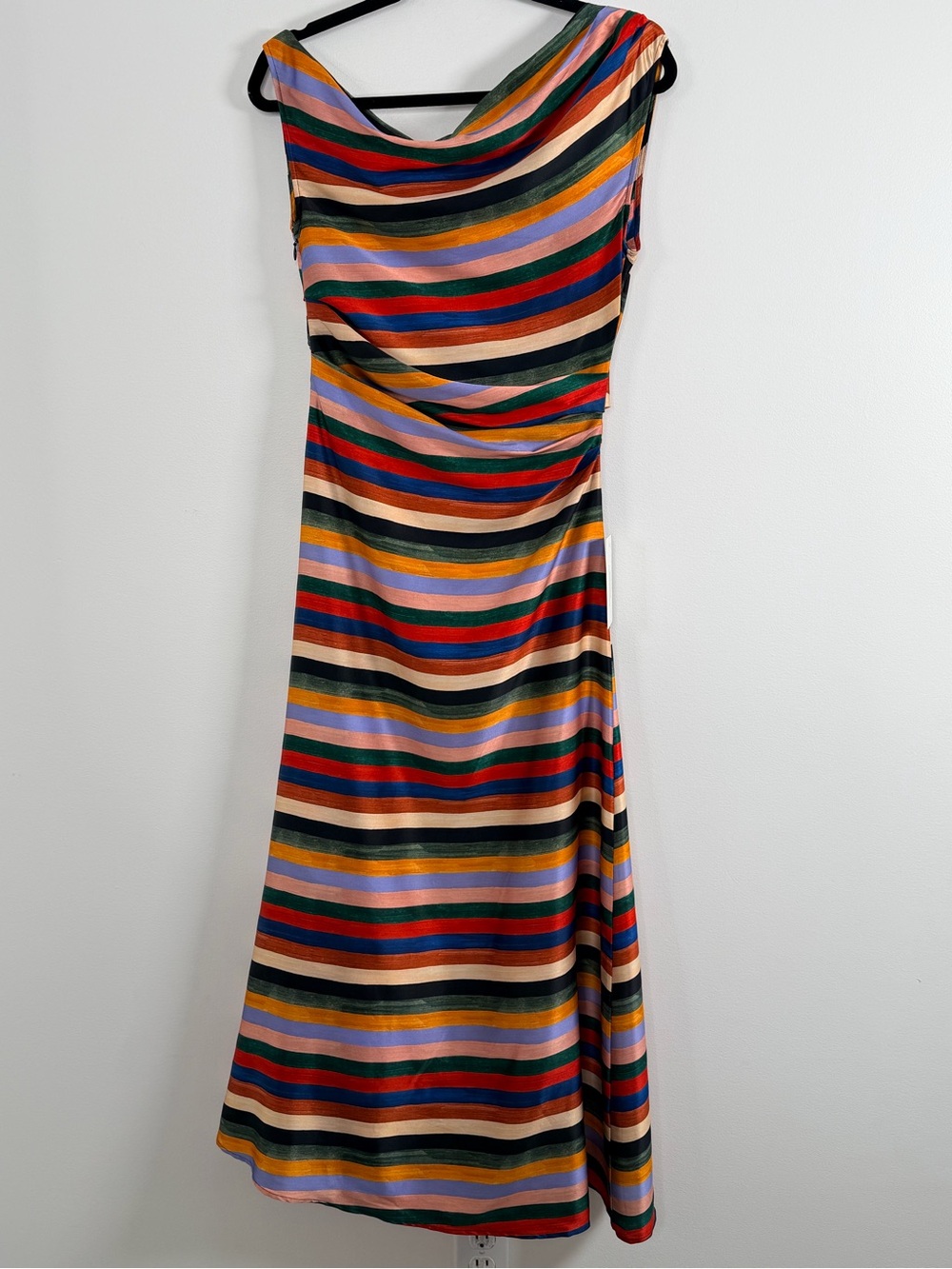 STAUD Phare Silk Blend Midi Dress Size 4 - Picture 8 of 12